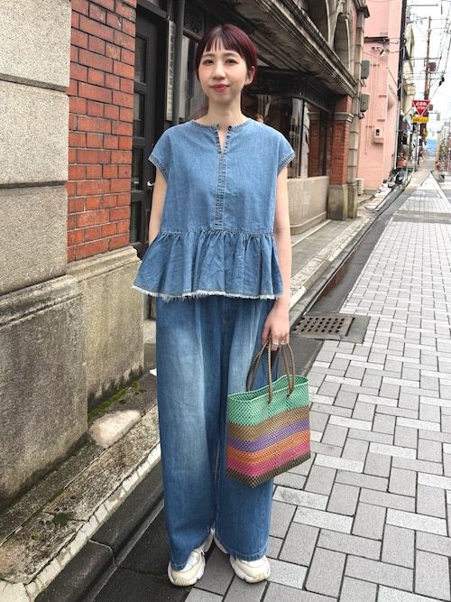 PUAL CE CIN  デニムシャツ　ピュアルセシン ピュアルセシン PUAL CE CIN ヴィンテージライクデニムシャツ