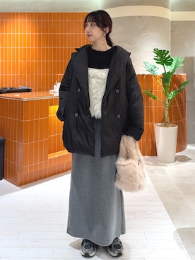 「アイテム（ジャケット/アウター）」を使った、niuさん（レディース・161cm）の冬コーディネート