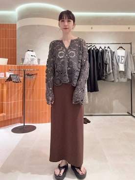 「アイテム（スカート）」を使った、niuさん（レディース・161cm）の夏コーディネート
