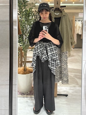 「アイテム（つなぎ/オールインワン）」を使った、niuさん（レディース・161cm）の夏コーディネート