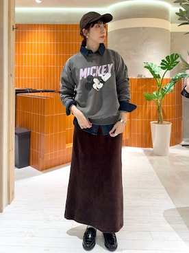 「アイテム（スカート）」を使った、niuさん（レディース・161cm）の秋コーディネート