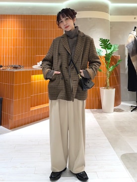 「アイテム（トップス）」を使った、niuさん（レディース・161cm）の冬コーディネート