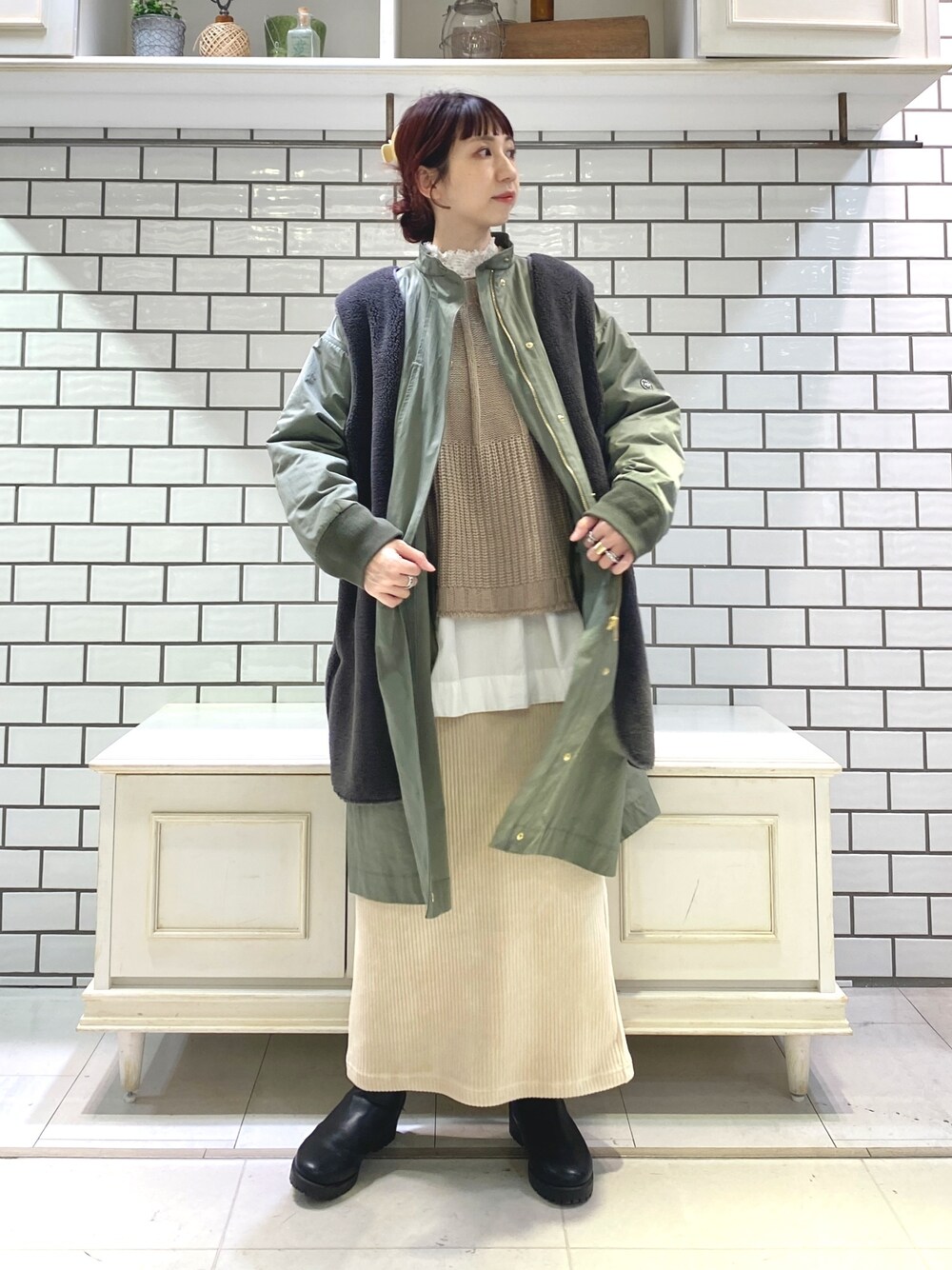 PUAL CE CIN(ピュアルセシン) ボアライナー付きモッズコート PUAL CE CIN（ピュアルセシン）の「ボアライナー付きモッズコート