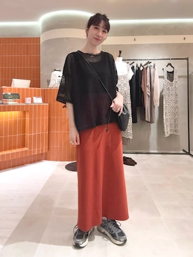 「アイテム（スカート）」を使った、niuさん（レディース・161cm）の夏コーディネート