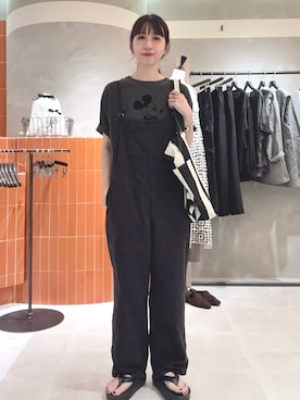 「アイテム（サロペット/オーバーオール）」を使った、niuさん（レディース・161cm）の夏コーディネート