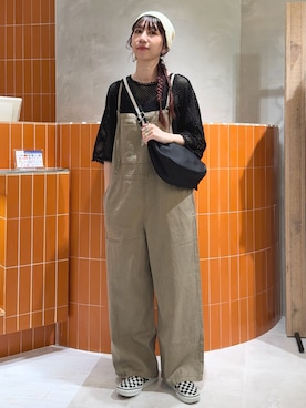 「アイテム（サロペット/オーバーオール）」を使った、niuさん（レディース・161cm）の夏コーディネート