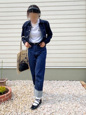 「LENO（リノ）のアイテム（ジャケット/アウター）」を使った、あやかさん（レディース・165cm）の春コーディネート
