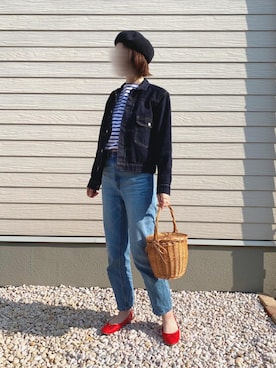 「LENO（リノ）のアイテム（ジャケット/アウター）」を使った、あやかさん（レディース・165cm）の夏コーディネート