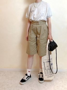 「F.McGREGOR（エフマックレガー）のアイテム」を使った、あやかさん（レディース・165cm）の夏コーディネート