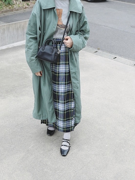 「UNIQLO U」｜「アイテム（ソックス/靴下）」を使った、あやかさん（レディース・165cm）の春コーディネート