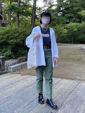 「kha:ki（カーキ）のアイテム」を使った、あやかさん（レディース・165cm）の秋コーディネート