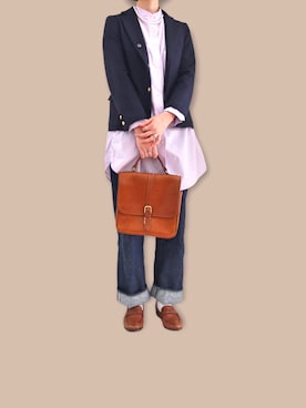 「BEAMS BOY（ビームスボーイ）のアイテム（テーラードジャケット）」を使った、あやかさん（レディース・165cm）の秋コーディネート