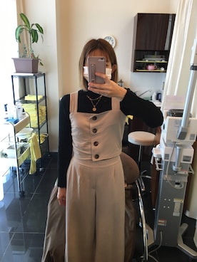 「prose verse（プロズヴェール）のアイテム（その他パンツ、ベージュ系）」を使った、Yu...さん（レディース・156cm）の秋コーディネート