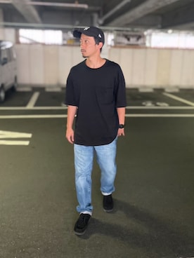 「UNIQLOコーデ」｜「アイテム（デジタル腕時計）」を使った、おさむさん（メンズ・165cm）の夏コーディネート