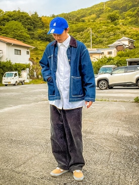 「GUコーデ」｜「アイテム（デジタル腕時計）」を使った、おさむさん（メンズ・165cm）の春コーディネート