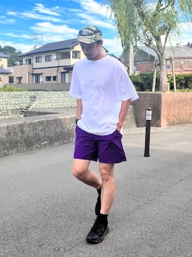 「みんなの白Tフェス」｜「アイテム（デジタル腕時計）」を使った、おさむさん（メンズ・165cm）の夏コーディネート