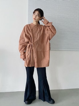 「アレンジ」｜あおきりほさん（レディース・161cm）の秋コーディネート