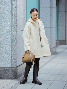 「green label relaxing（グリーンレーベルリラクシング）のアイテム（その他アウター）」を使った、山口（yamaguchi）さん（レディース・156cm）の秋コーディネート