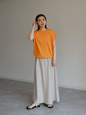 「HEWN（ヒューン）のアイテム」を使った、山口（yamaguchi）さん（レディース・156cm）の夏コーディネート