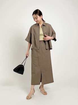 「ESLOW（エスロー）のアイテム」を使った、山口（yamaguchi）さん（レディース・156cm）の春コーディネート