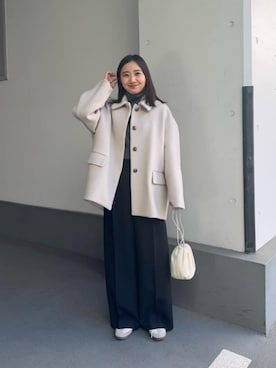 「ビジネス」｜「アイテム（その他アウター）」を使った、山口（yamaguchi）さん（レディース・156cm）の冬コーディネート