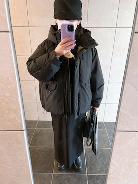 「チェルシーブーツ」｜「アイテム（ダウンジャケット/コート）」を使った、母がくれたお寿司さん（レディース・149cm）の冬コーディネート