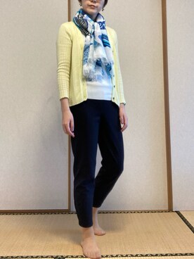 「theory（セオリー）のアイテム（パンツ）」を使った、ゆりぃさん（レディース・168cm）の春コーディネート