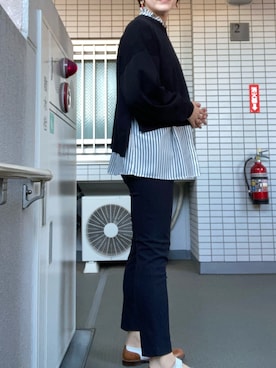 「theory（セオリー）のアイテム（パンツ）」を使った、ゆりぃさん（レディース・168cm）の春コーディネート