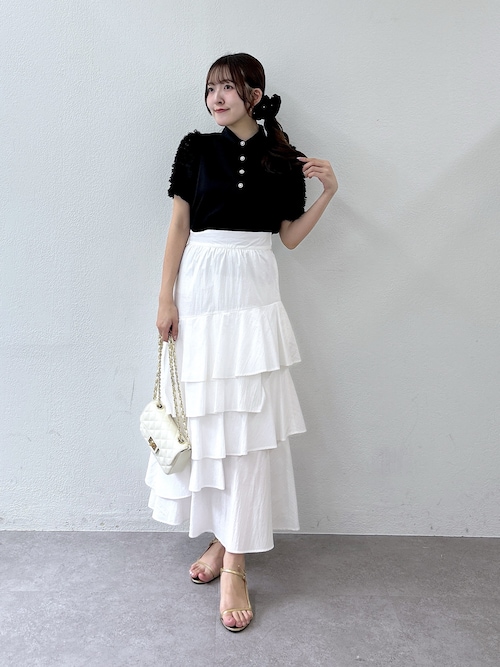 bonbon チュールブラウス チュールフリルブラウス | La boutique BonBon(ラブティックボンボン