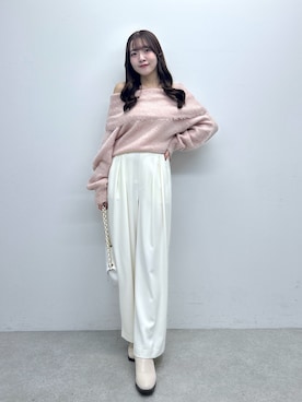 「ニット/セーター」｜Sanaさん（レディース・163cm）の秋コーディネート