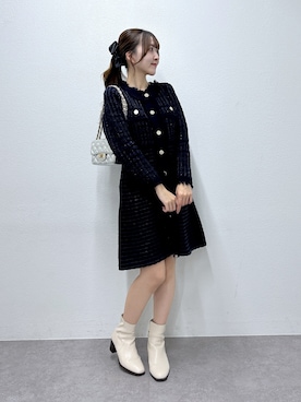 「アイテム（ワンピース）」を使った、Sanaさん（レディース・163cm）の秋コーディネート