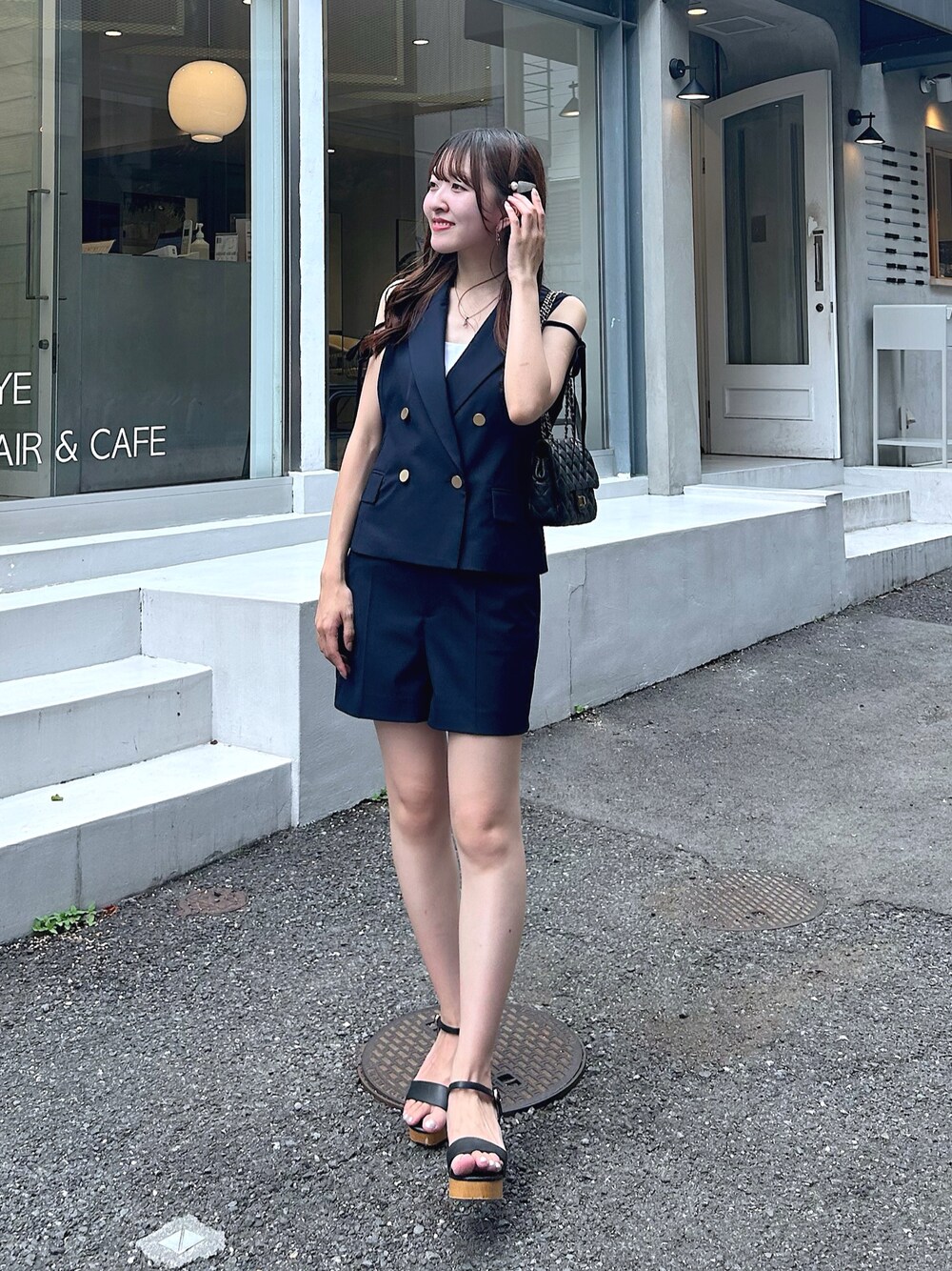 ラブティックボンボン ポプリンショートジレ ポプリンショートジレ La