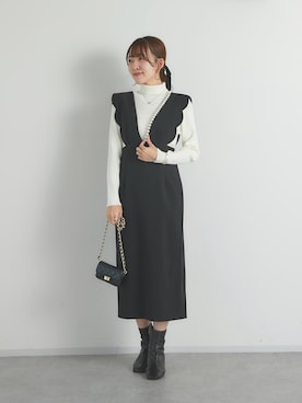 最強愛されワンピ】ダブルクロススカラップパールジャンドレを使った