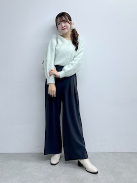 「ミントグリーン」｜Sanaさん（レディース・163cm）の秋コーディネート