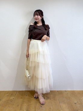 「La boutique BonBon（ラブティックボンボン）のアイテム」を使った、Sanaさん（レディース・163cm）の夏コーディネート