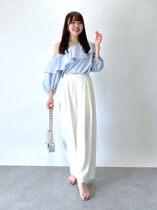 セール】【最強華やぎ◎】ワンショルラッフルフリルブラウス