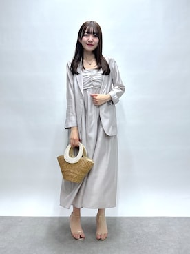 「La boutique BonBon（ラブティックボンボン）のアイテム（テーラードジャケット）」を使った、Sanaさん（レディース・163cm）の春コーディネート
