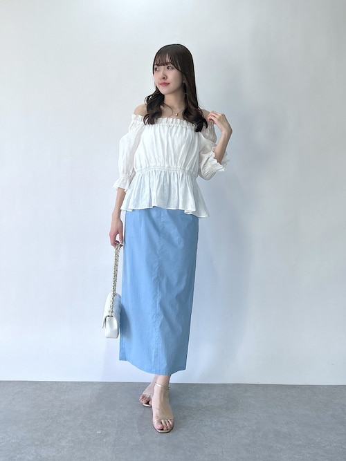 La boutique BonBon コットンナイロンナローマキシスカート　34 La boutique BonBon コットンナイロンナローマキシスカート34
