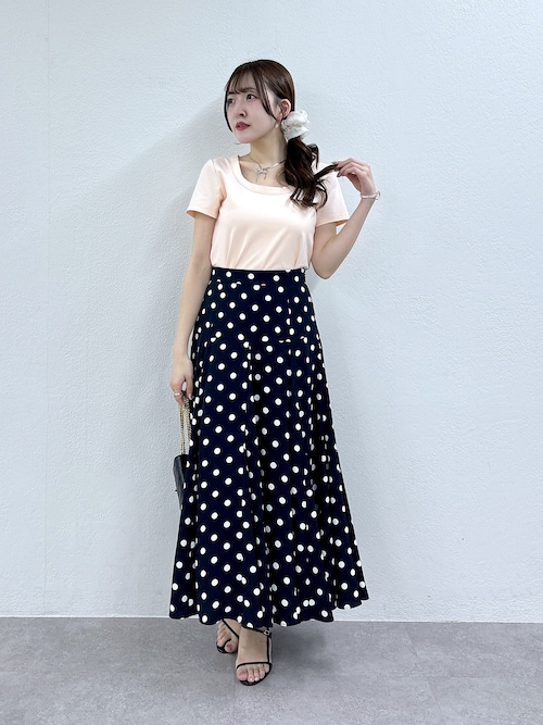 3サイズ展開あり】ドットマチフレアスカート（スカート）｜La boutique