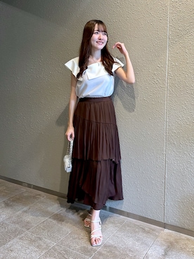 「アイテム（スカート）」を使った、Sanaさん（レディース・163cm）の夏コーディネート
