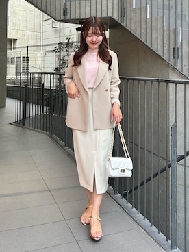 「ナロースカート」｜Sanaさん（レディース・163cm）の秋コーディネート