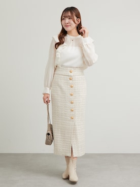 「ブラウスコーデ」｜Sanaさん（レディース・163cm）の秋コーディネート