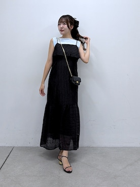 「La boutique BonBon（ラブティックボンボン）の【mikiカラー監修・今すぐお届け】リブタンク（タンクトップ、ピンク系）」を使った、Sanaさん（レディース・163cm）の夏コーディネート