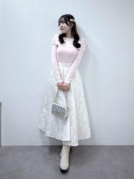 「ジャガード」｜Sanaさん（レディース・163cm）の冬コーディネート