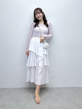 「ラベンダー」｜Sanaさん（レディース・163cm）の春コーディネート