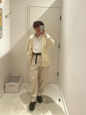 「アイテム（カーディガン/ボレロ）」を使った、はるとさん（メンズ・162cm・20代）の秋コーディネート