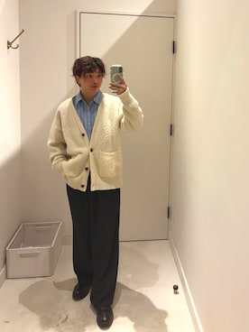 「アイテム（カーディガン/ボレロ）」を使った、はるとさん（メンズ・162cm）の秋コーディネート