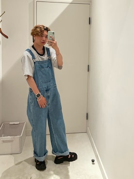 「アイテム（オールインワン・サロペット）」を使った、はるとさん（メンズ・162cm）の秋コーディネート