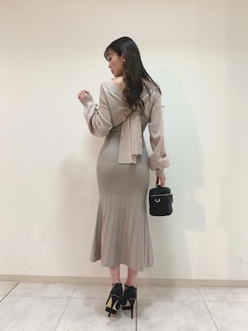 「LIPSERVICE（リップサービス）のアイテム（ワンピース/ドレス）」を使った、fumiさん（レディース・165cm）の秋コーディネート