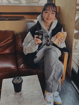 「アイテム（パーカー）」を使った、aoiさん（レディース・163cm）の夏コーディネート